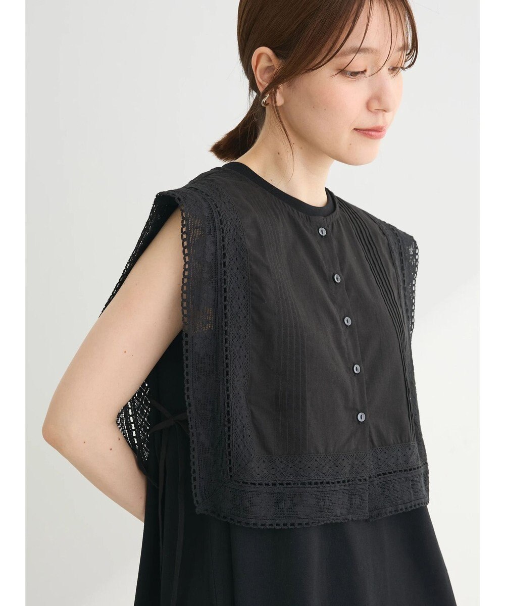 Green Parks インド綿　スクエアレース衿 