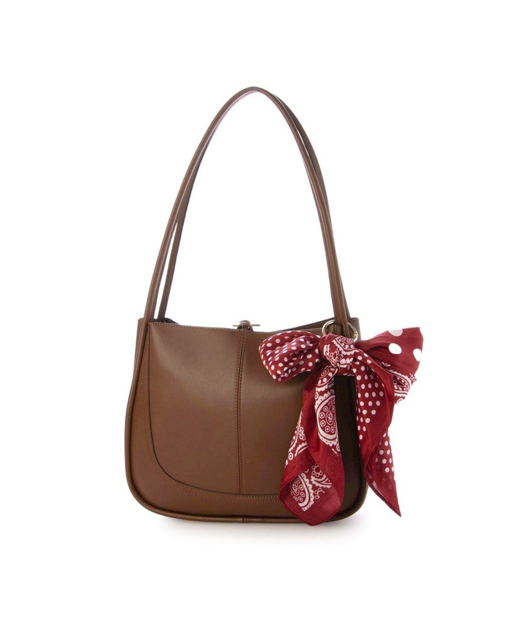 UNBILLION カシュカシュ cachecache / スカーフチャーム付きロングハンドルトート 