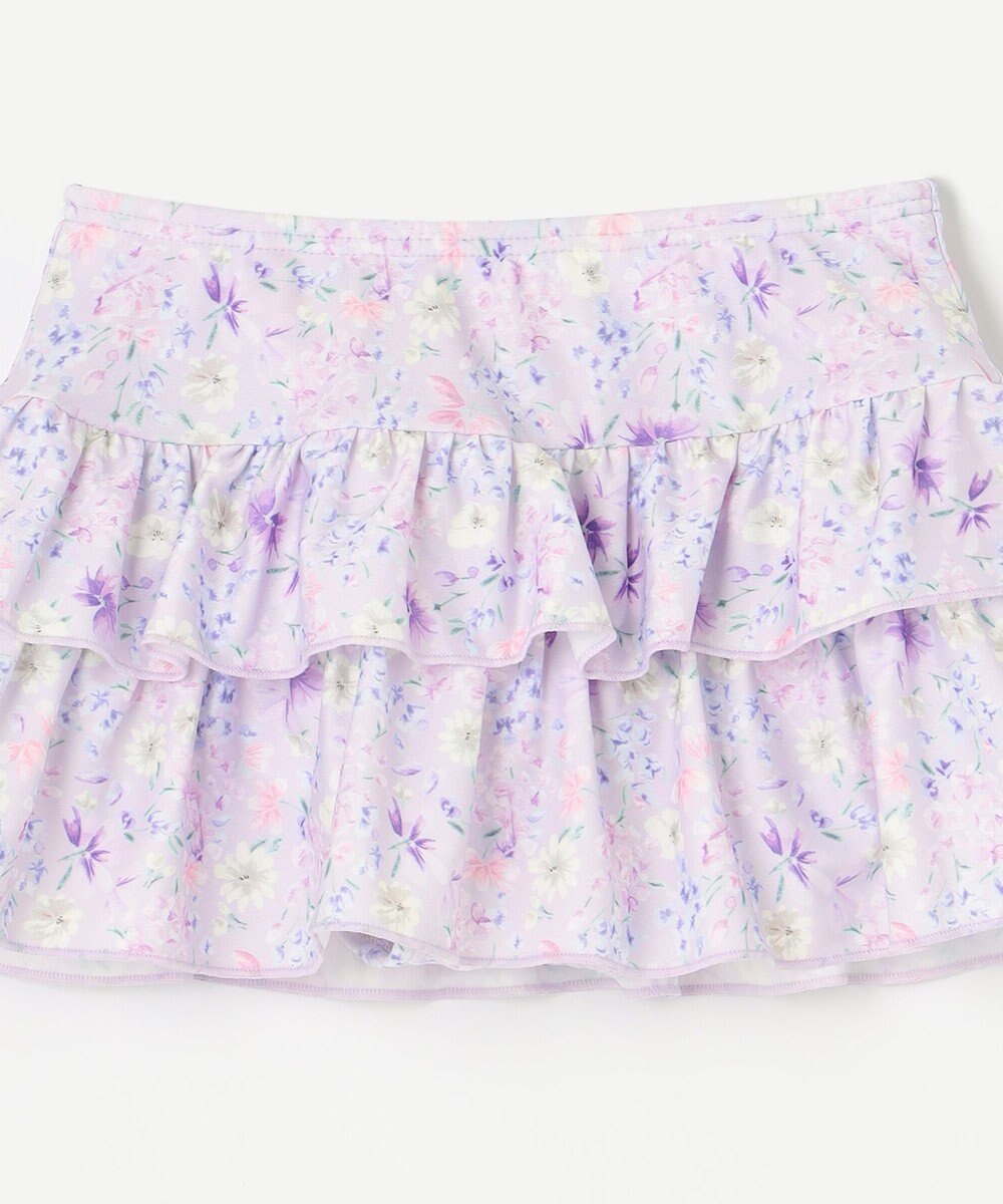 ANY KIDS ギンガムチェック×花柄セパレート水着 