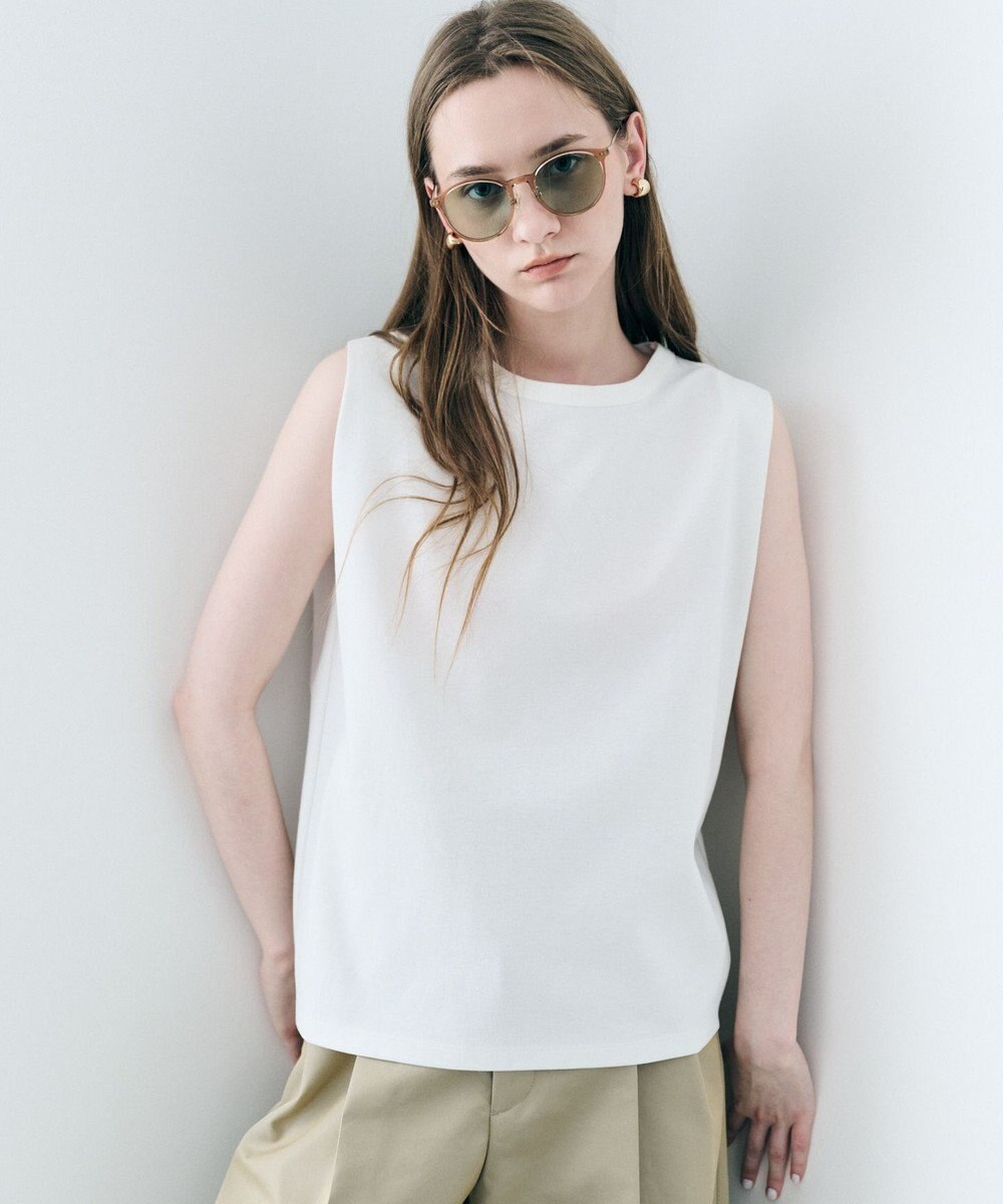 uncrave ダブルフェイスジャージー ノースリーブカットソー 