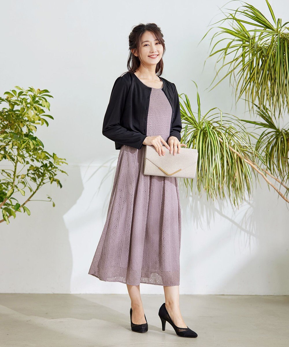 Tiaclasse L 【洗える】大人上品な総レースワンピース 