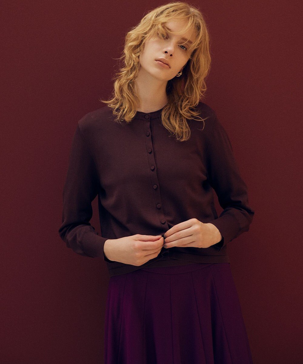 組曲 クルミボタン ニットカーディガン 