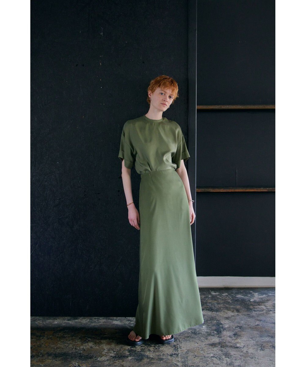 NAVE 【ReNAVE・セットアップ可/洗える/UVケア/接触冷感】フィブリルシャンブレー Aラインスカート 