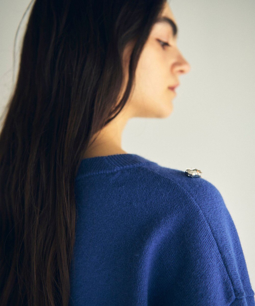 GRACE CONTINENTAL マルチビジューニットトップ 