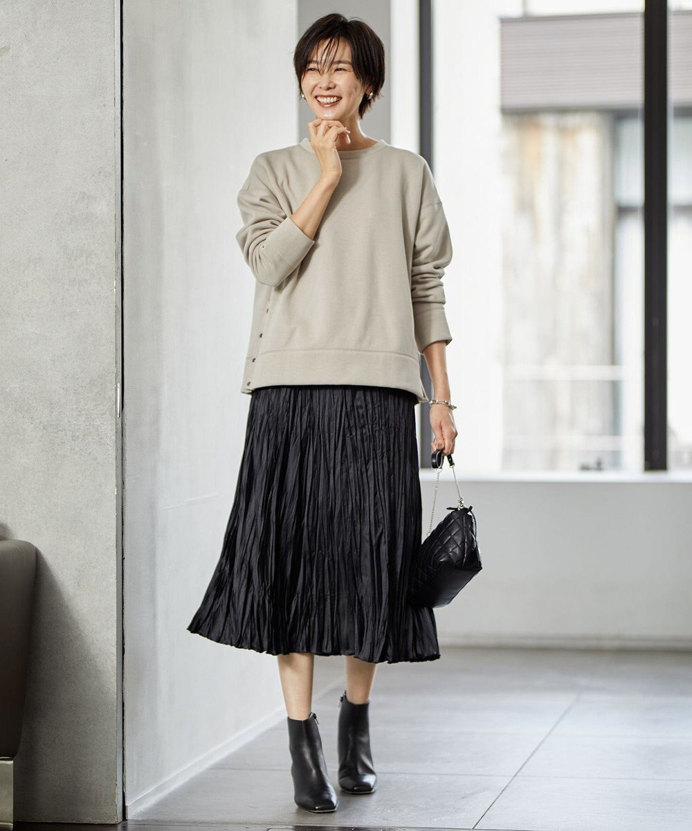 洗える】ライトフェイクレザー スカート / J.PRESS LADIES S  