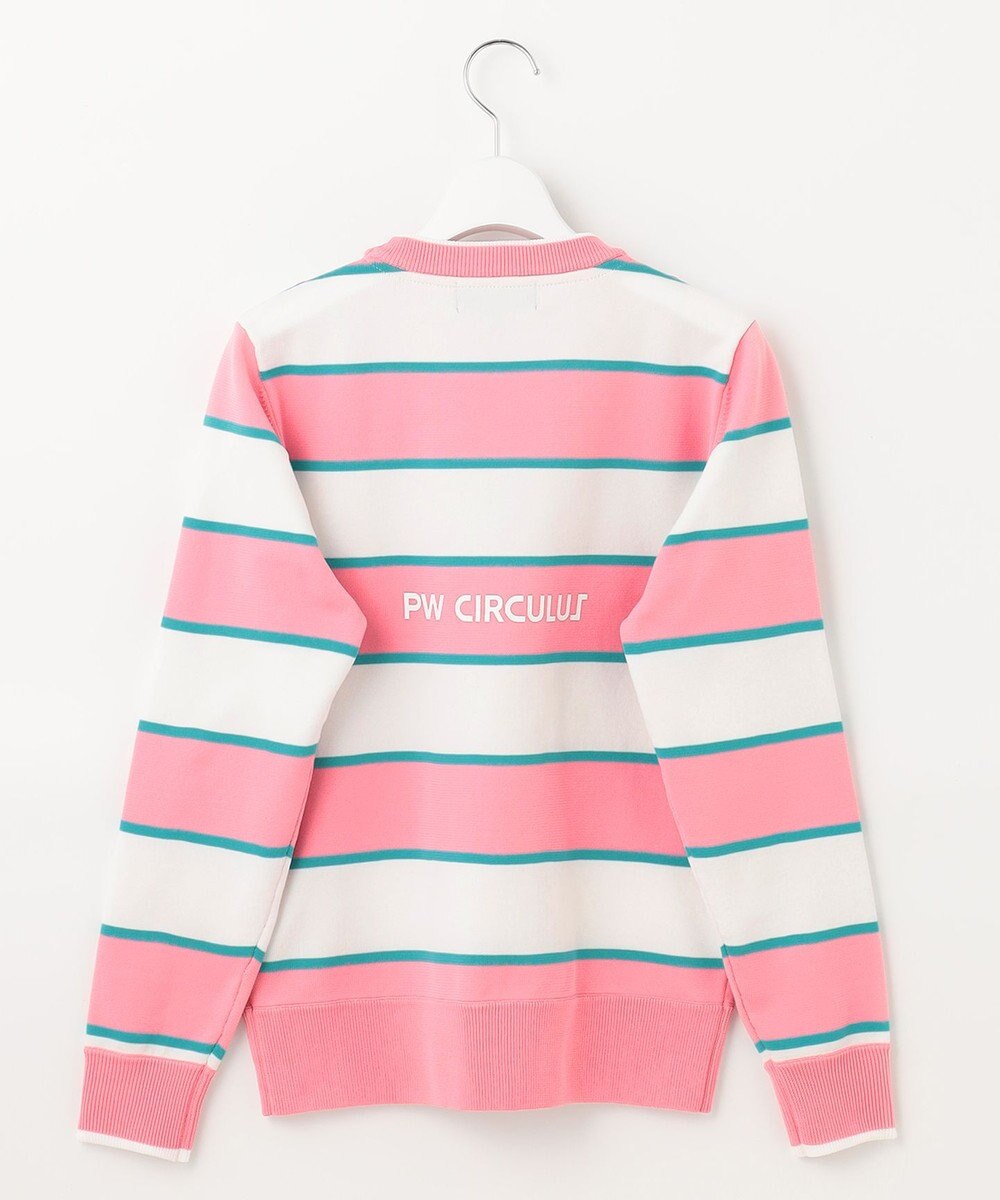 PW CIRCULUS 【WOMEN】【洗える/イージーケア】ロゴ ボーダー ニット ゴルフウェア レディース 