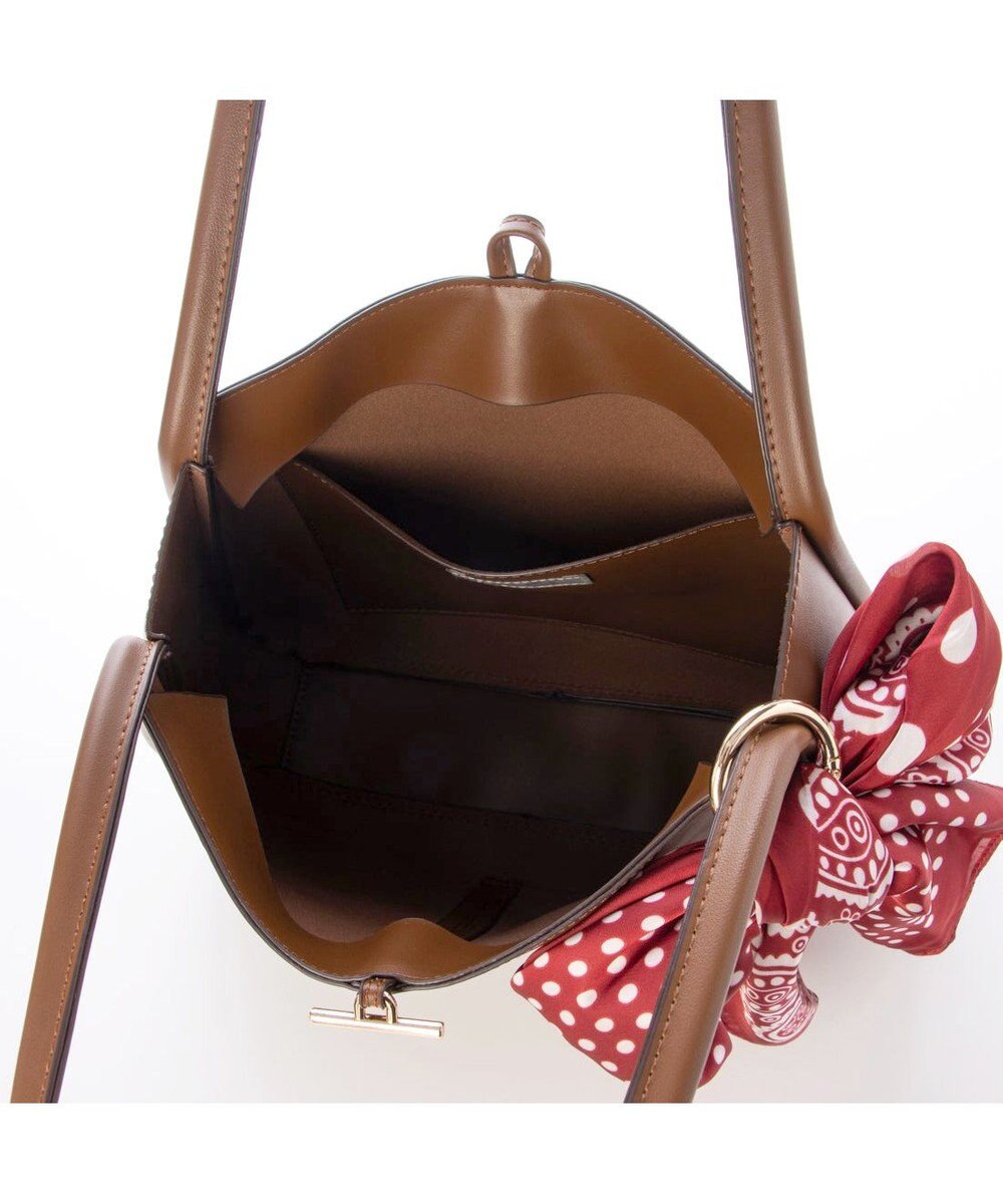 UNBILLION カシュカシュ cachecache / スカーフチャーム付きロングハンドルトート 