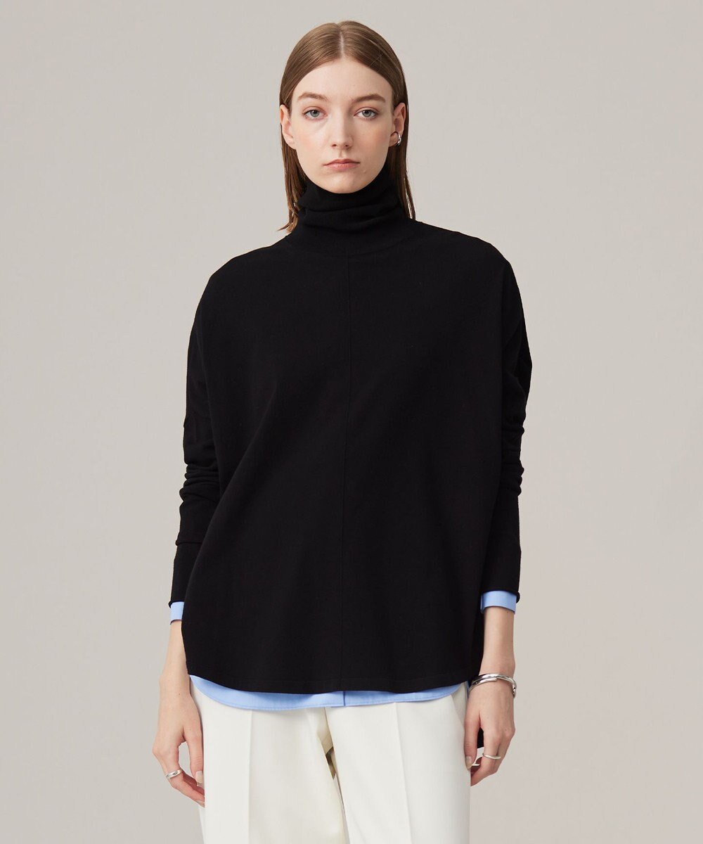 ICB L 【洗える】 ヴィスコースワイド タートルネックプルオーバー 