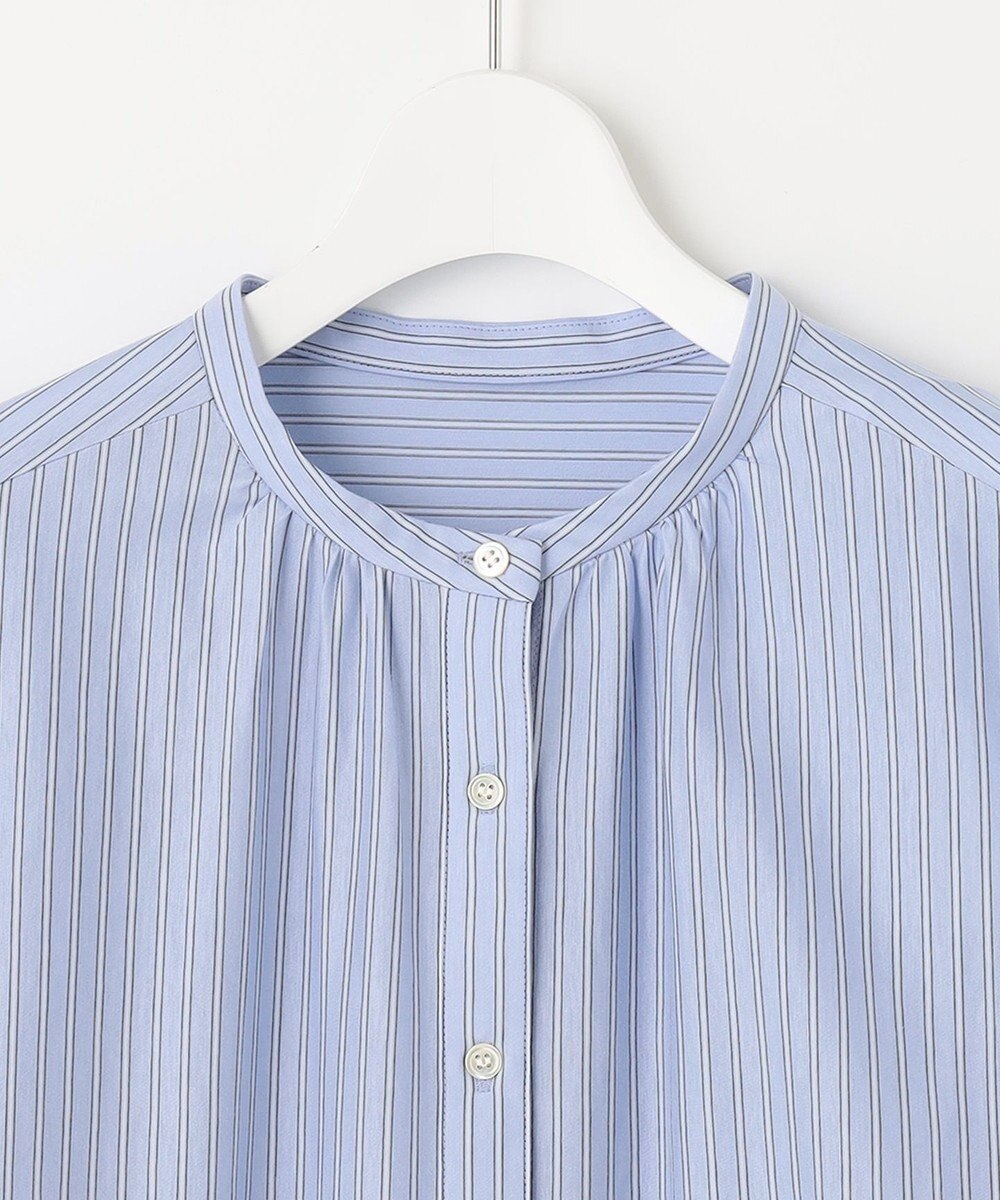 J.PRESS LADIES ストライプジャージー バンドカラー カットソー 