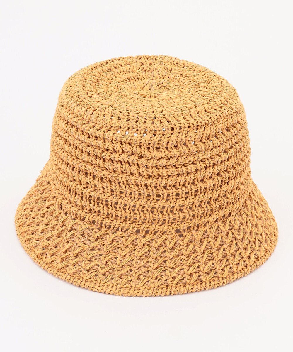 ANY フェイクラフィアニットバケット 