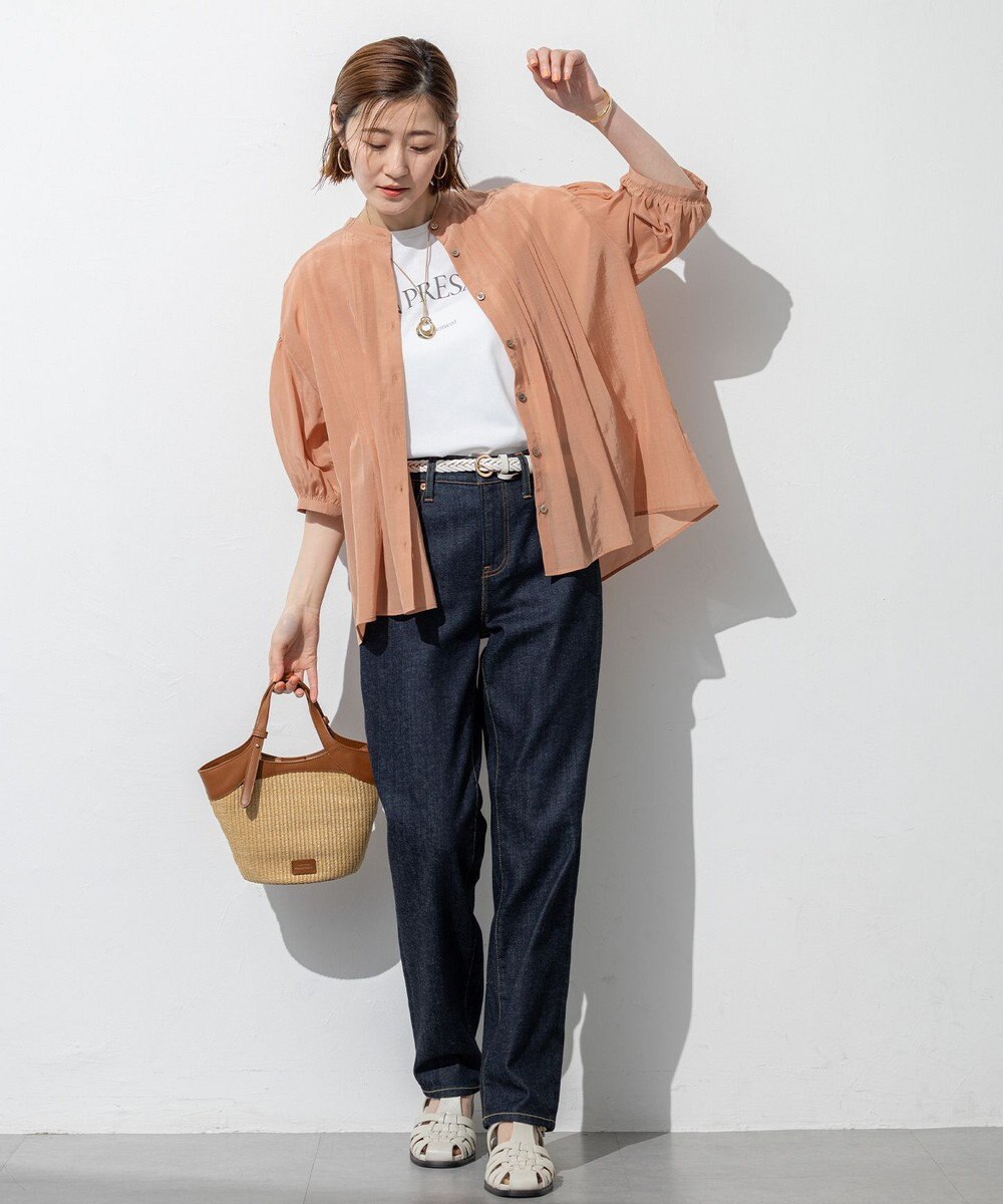 23区 S 【接触冷感/洗える】BON-PRESAGE ロゴ フレンチスリーブ Tシャツ 