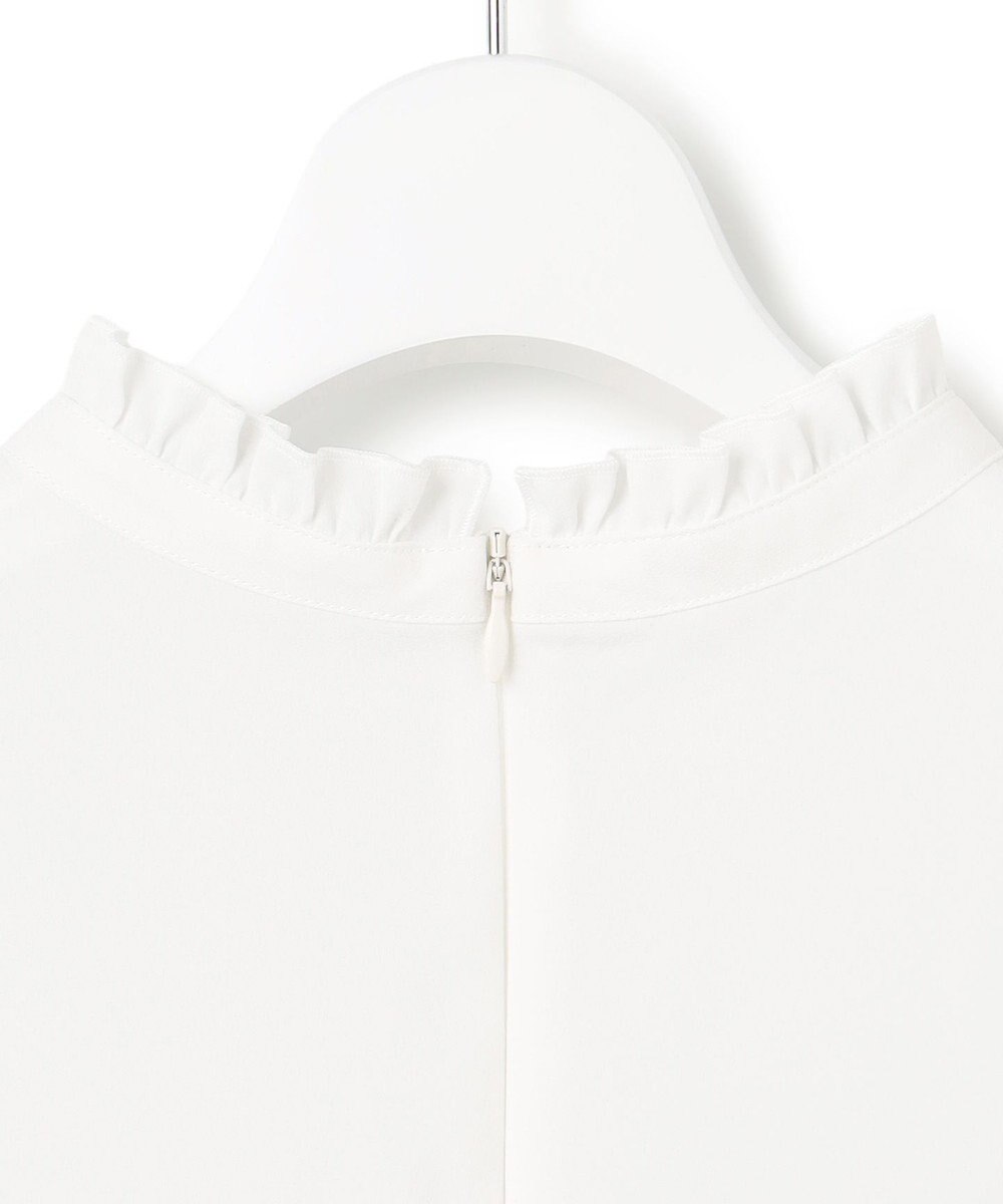 23区 L 【洗える】バックサテンアムンゼン フリルデザインシャツ 