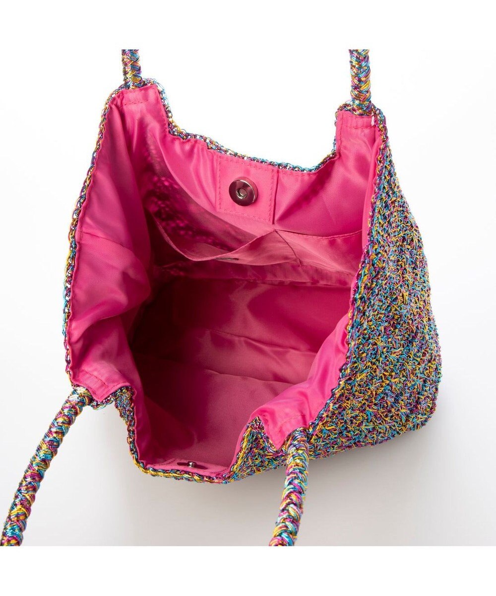 UNBILLION カシュカシュ cachecache / メタリックコード柄編みトートバッグ 