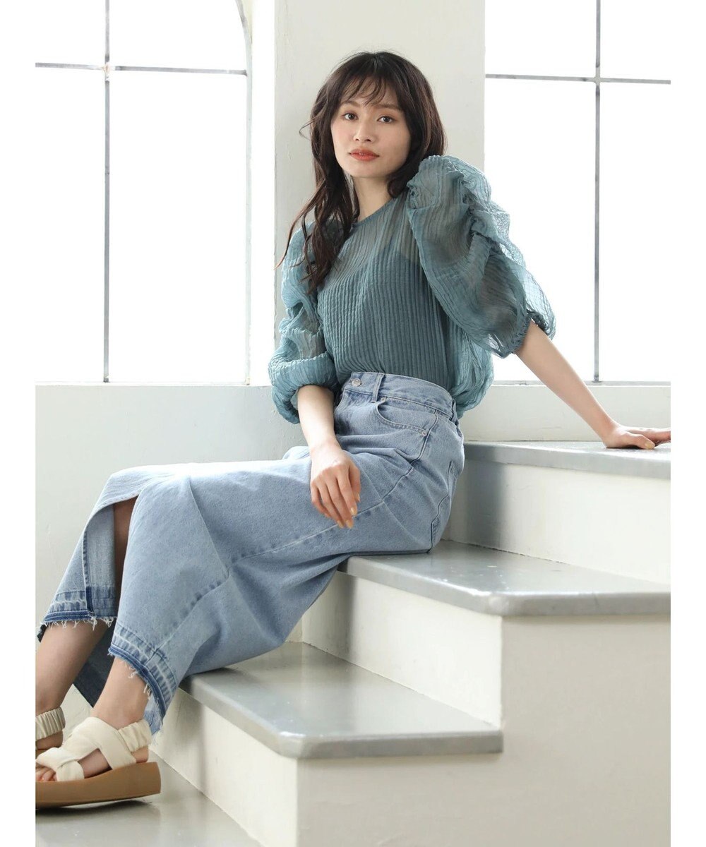 Green Parks ・ＡＮＤ　ＳＥＡＲＣＨ　シアーパワーショルダーブラウス 