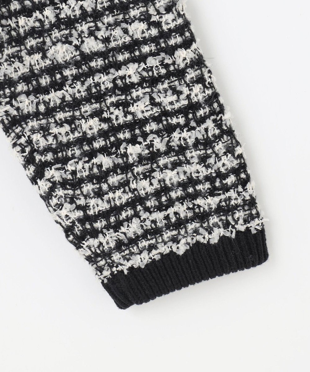 ANY L 【洗濯機可】ツイードニットジャケット 