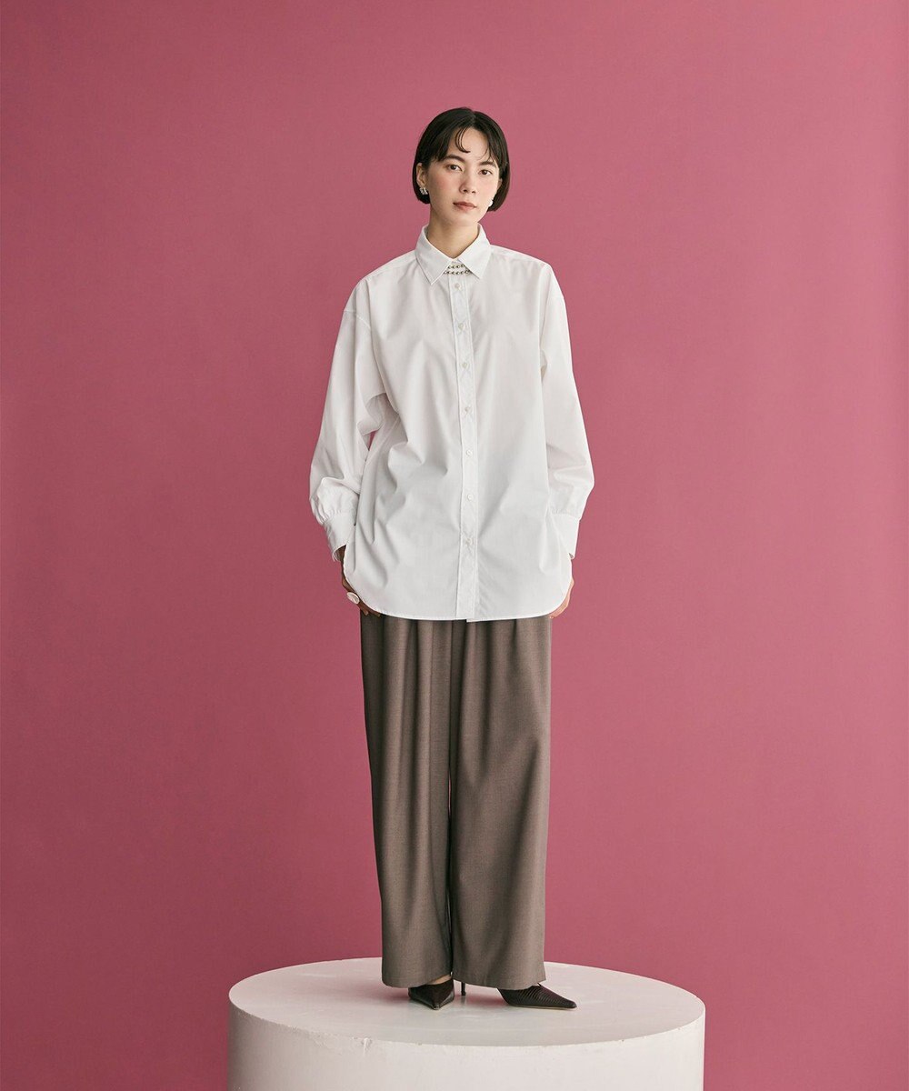 #Newans 【洗濯機可】ロールアップカフスシャツ 