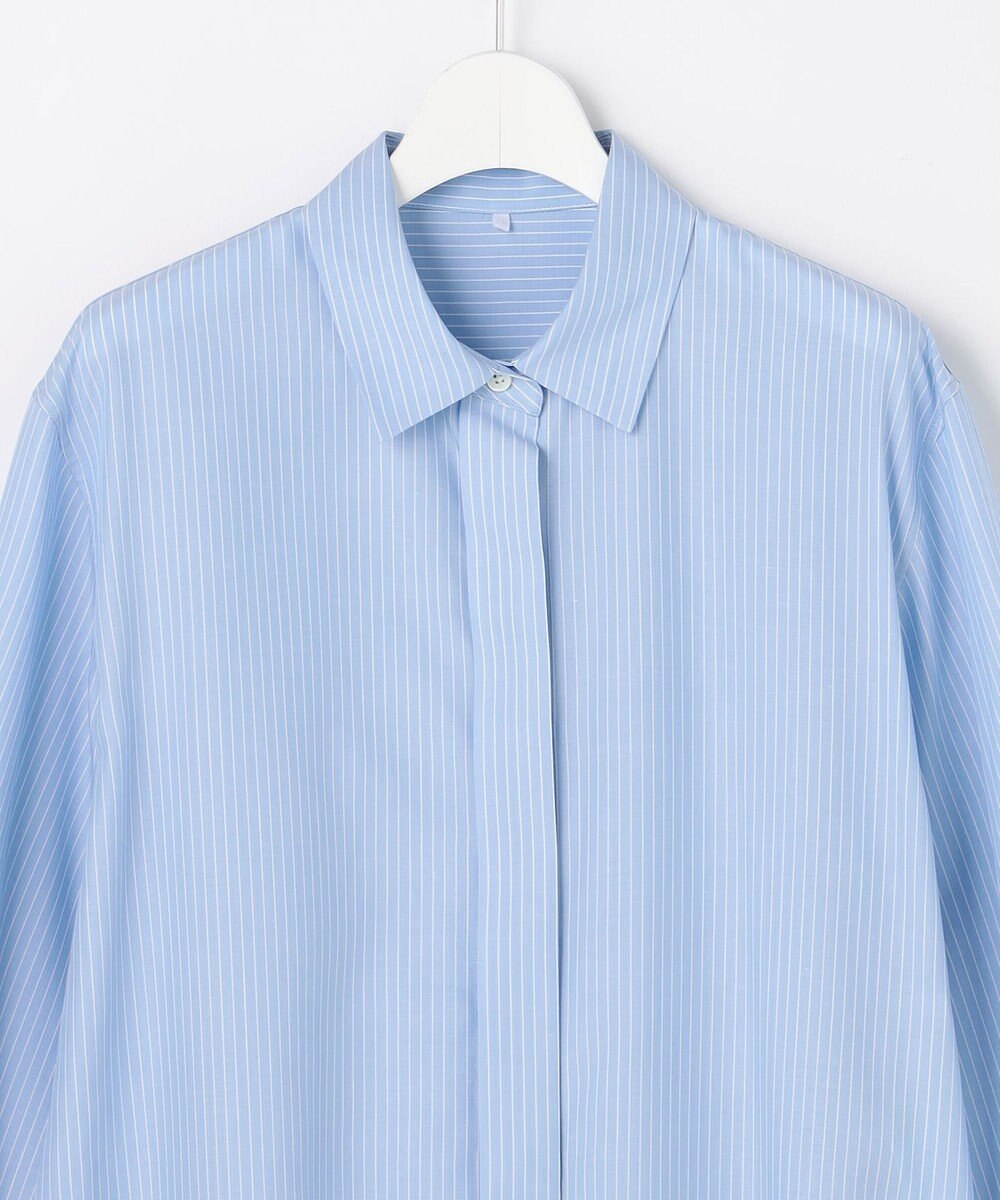 自由区 【着回し力抜群・レイヤードにも】ドレープブロード シャツブラウス 