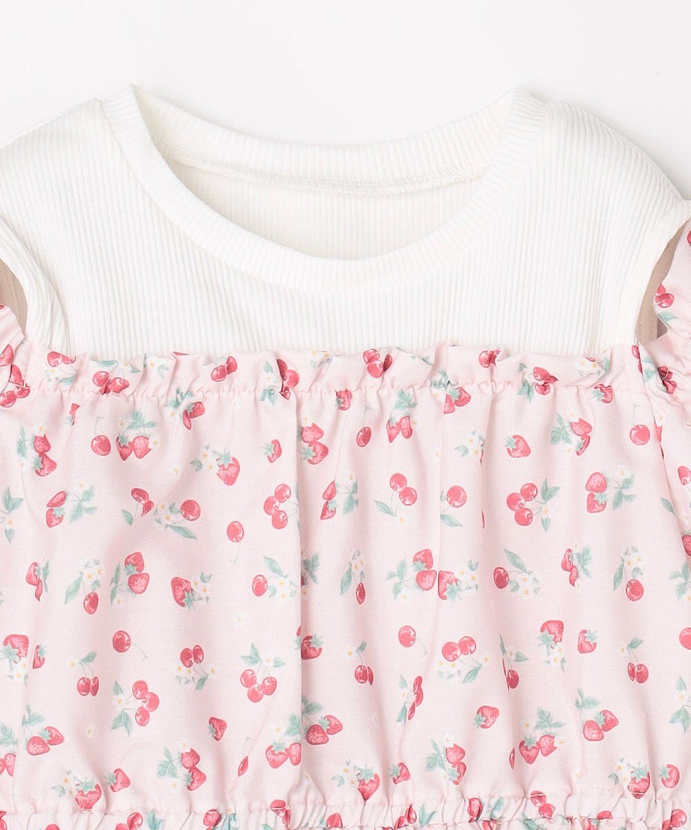 ANY KIDS 【洗濯機可能】オンオフショルダーワンピース 