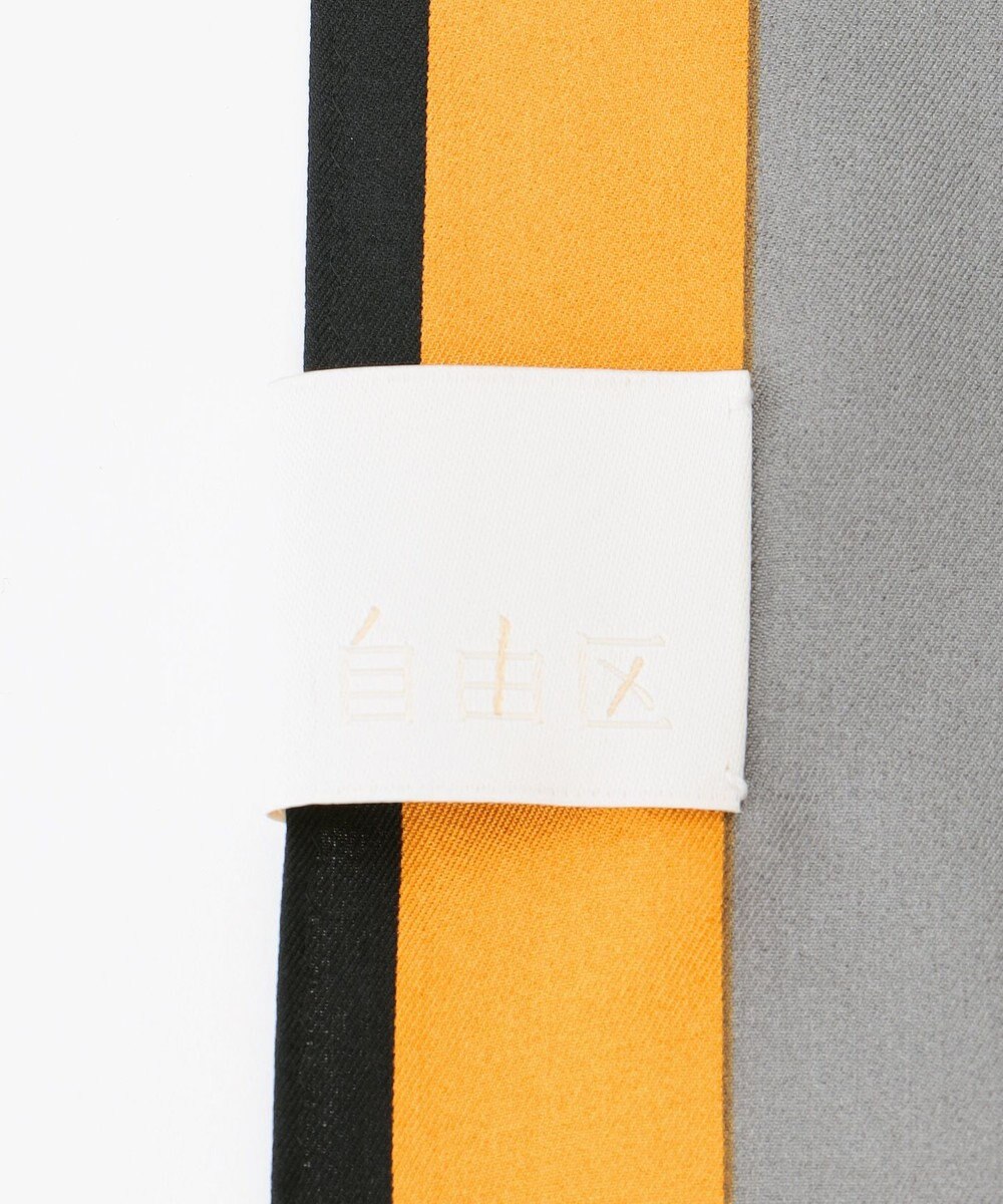 自由区 【カタログ掲載】カラーブロックシルク スカーフ 