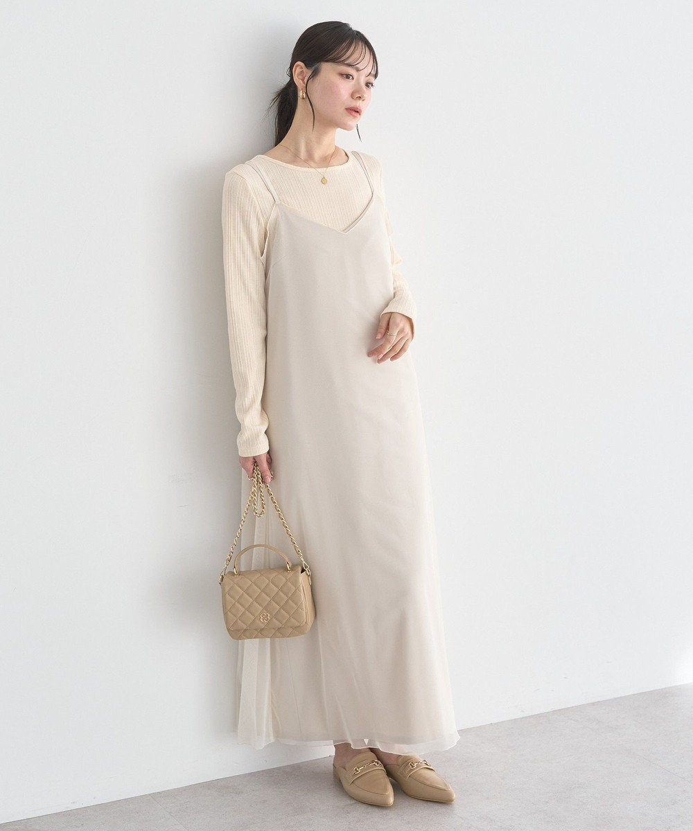 earth music&ecology SET2点チュール＆キャミワンピース 