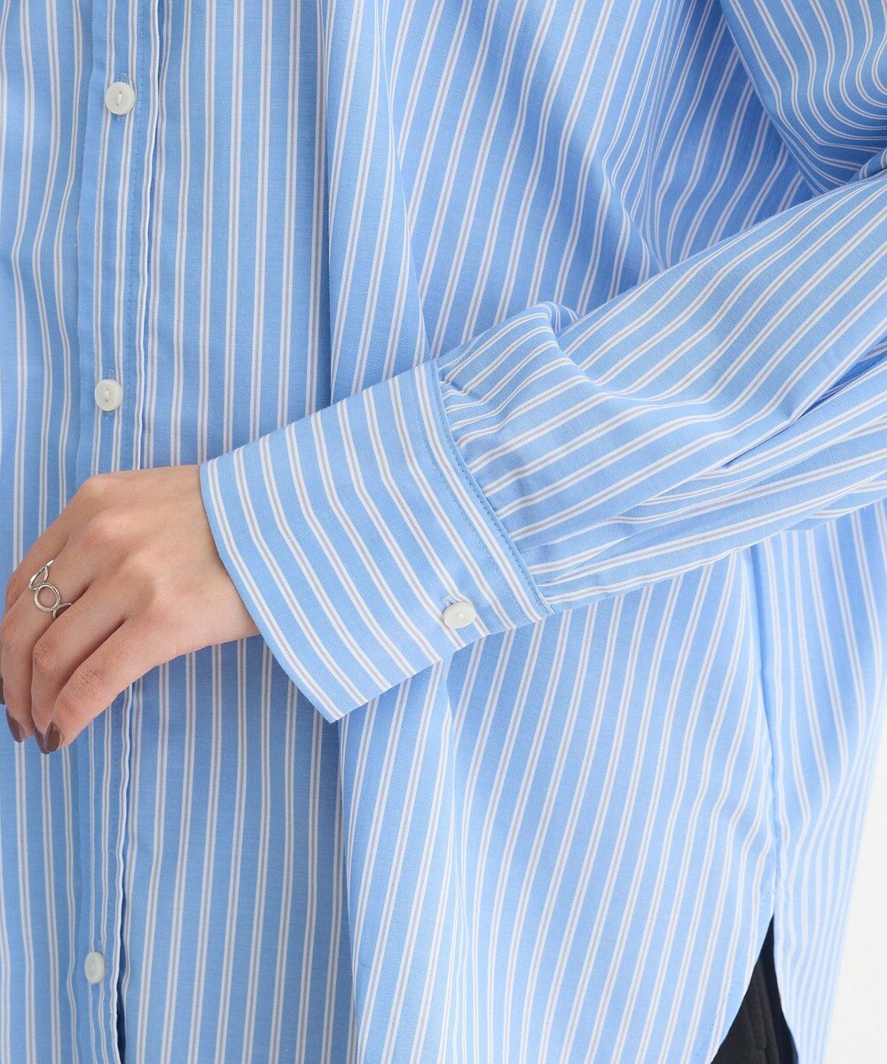 Green Parks イージーケアストライプシャツ 