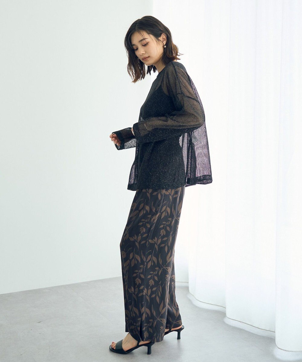 YECCA VECCA 2wayラメメッシュトップス 