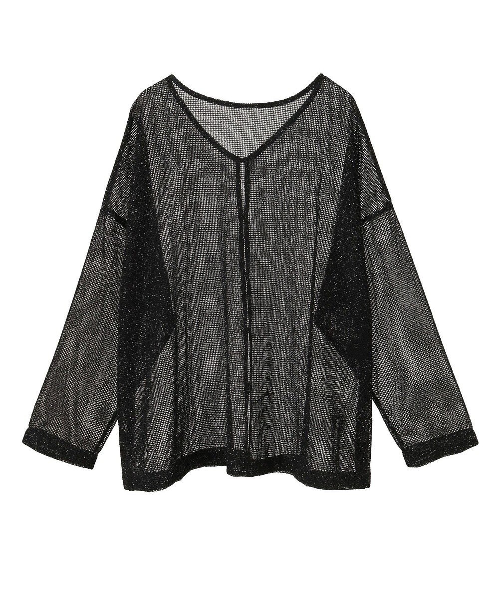 YECCA VECCA 2wayラメメッシュトップス 