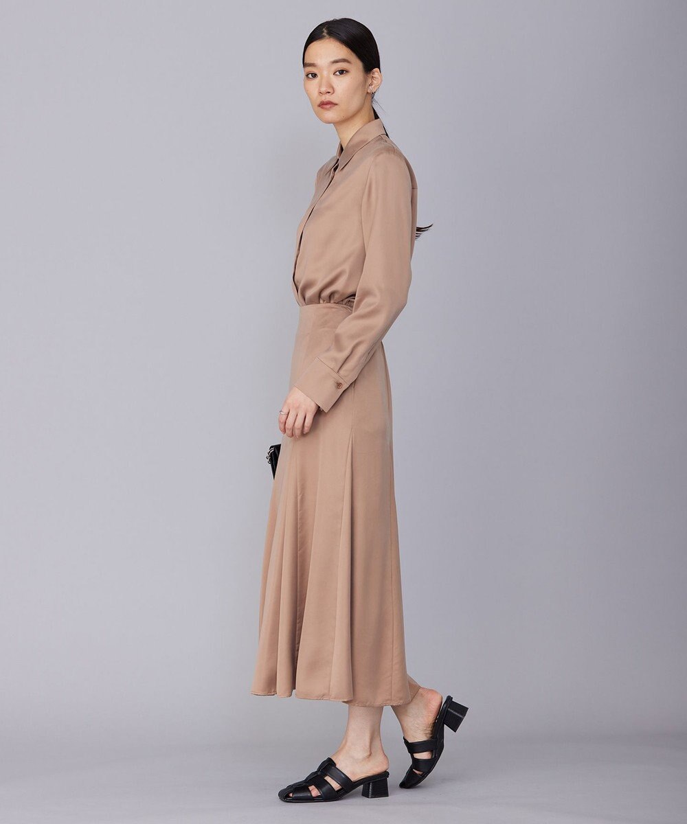 ICB 【洗える】 ルゼブフィブリルサテン シャツ 