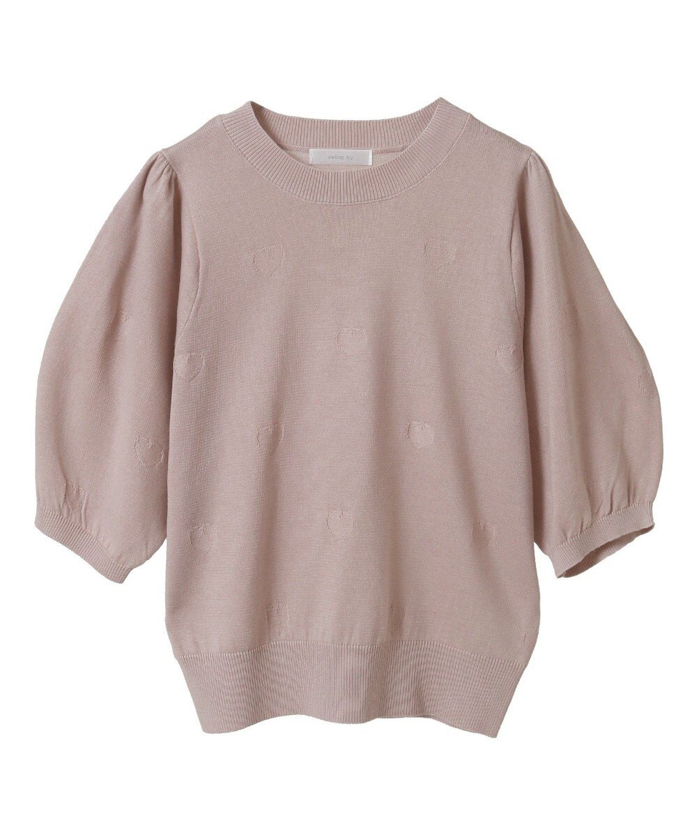 Green Parks ・ｓｗｉｎｇ　ｂｙ　ハート柄クルーニット 