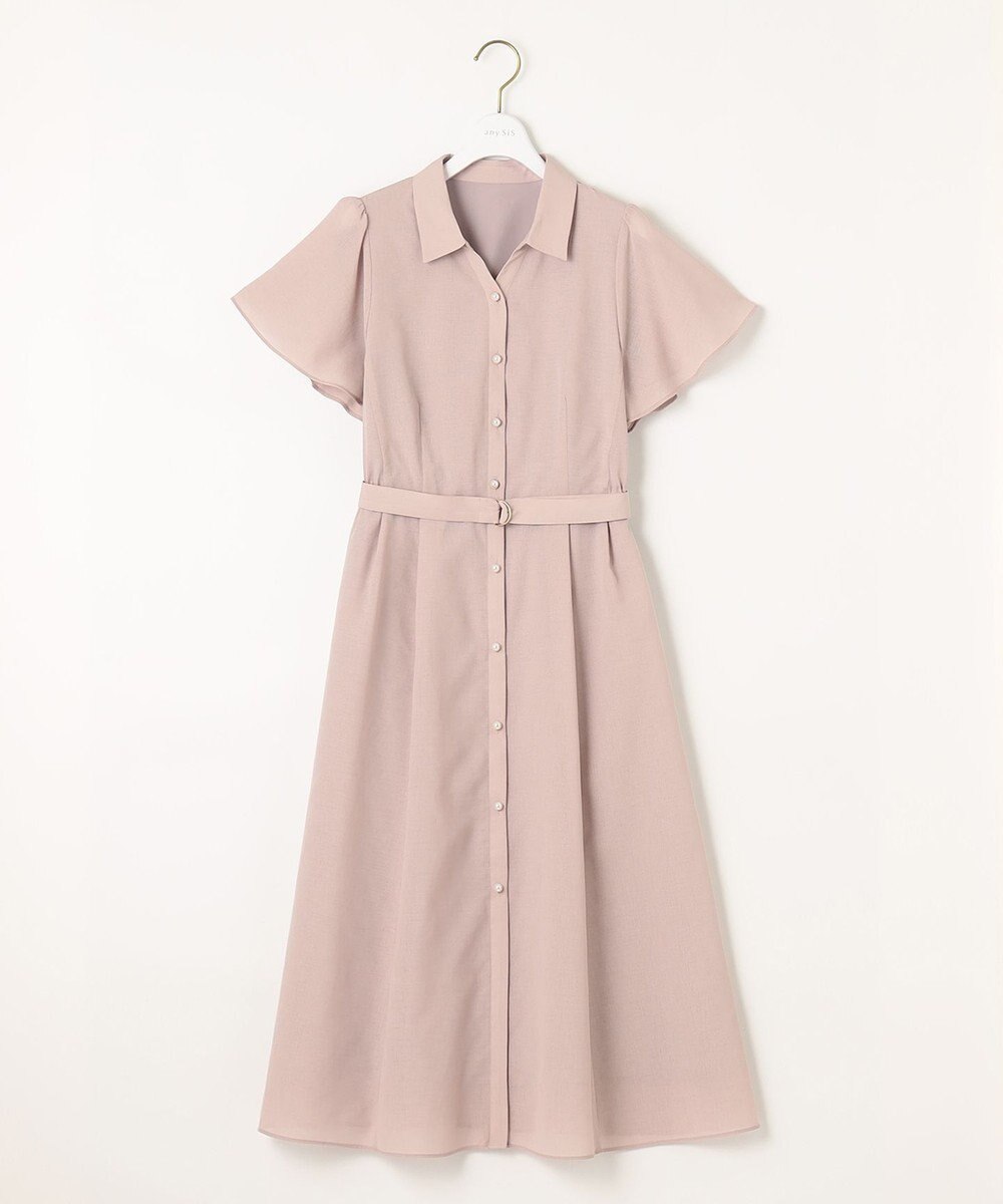 ANY SIS 【洗える】ビューティフレアシャツ ワンピース 