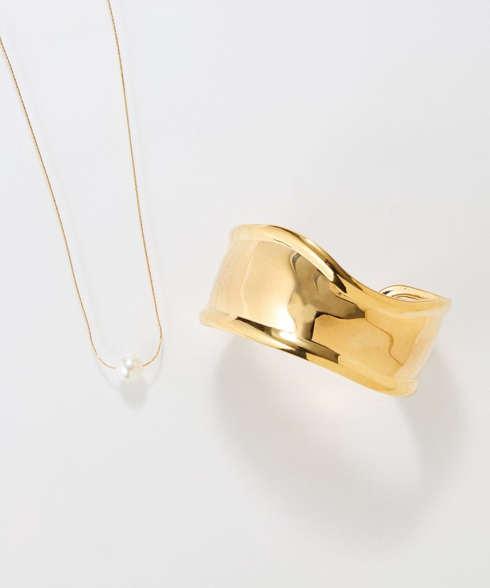 Phoebe <オンワード限定セット>ワントップパールネックレス×アークカフワイドバングル 