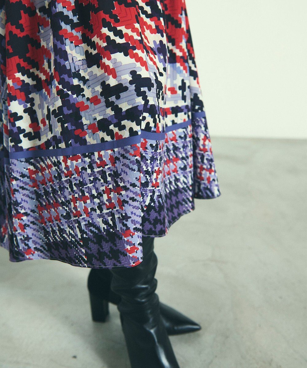 GRACE CONTINENTAL キカプリントティアードワンピース 