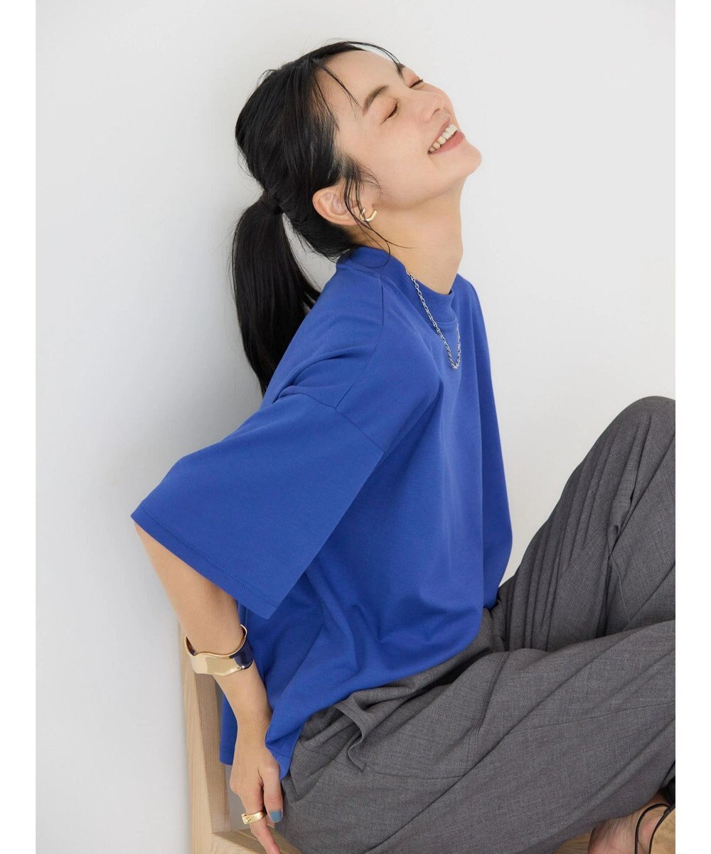 AMERICAN HOLIC モックネック５分袖カットプルオーバー 