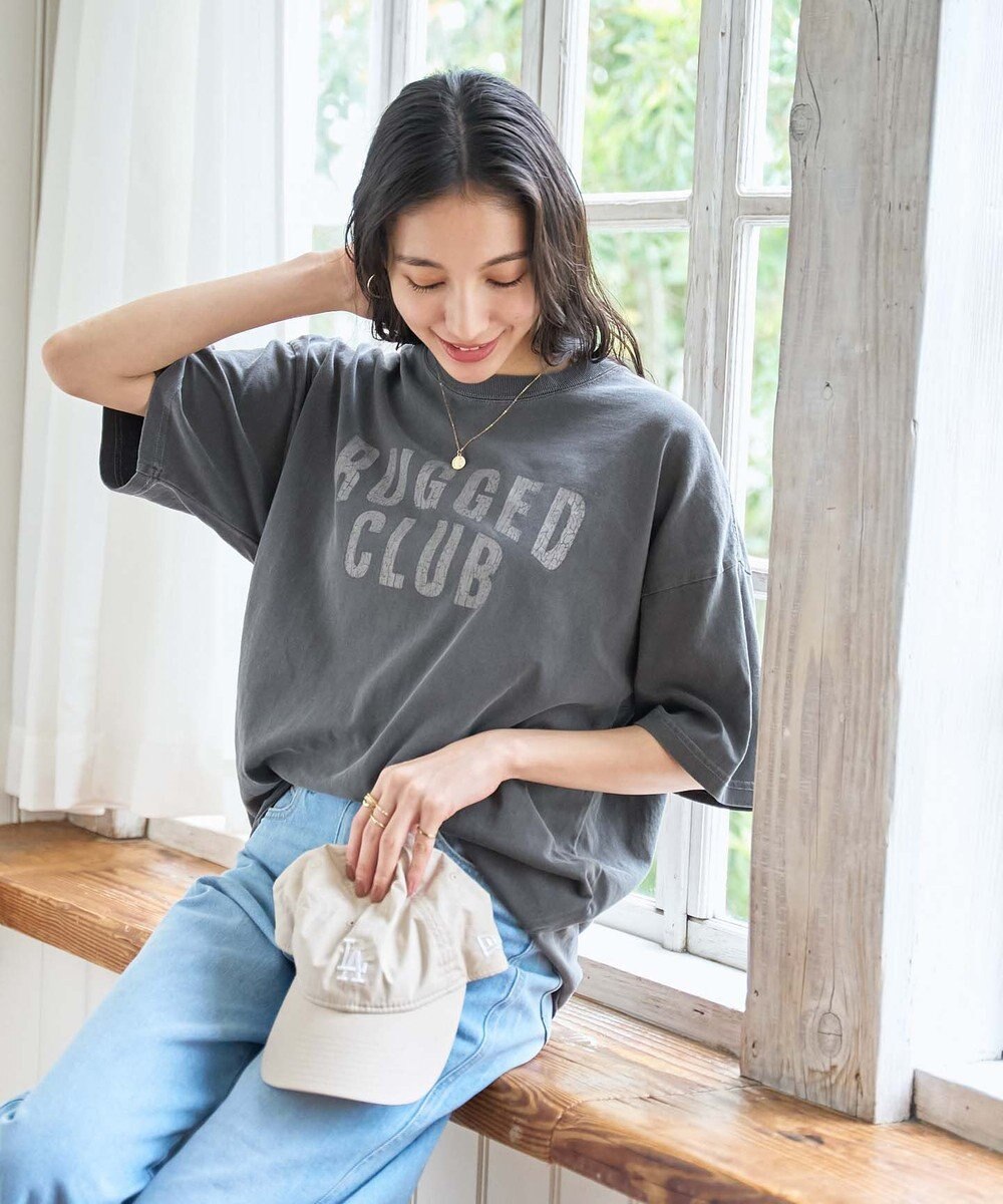 WEGO 【新色追加/ユニセックス着用アイテム/手洗い可/SMLサイズ展開】ピグメントグラフィックT（S） 