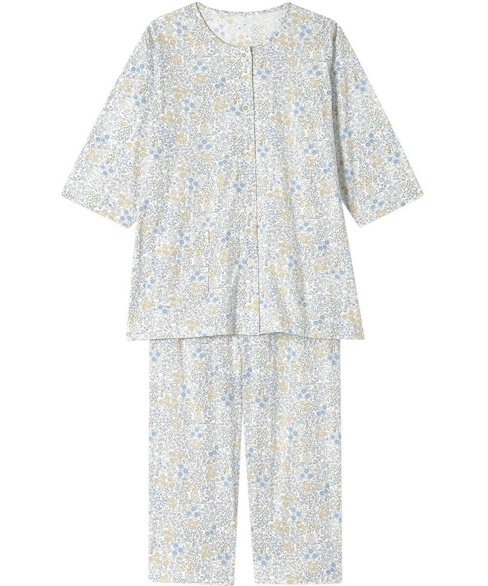 Wing パジャマ 綿100%(本体) 天竺素材 7分袖 長袖 8分丈 レディース EP8044 ウイング／ワコール 