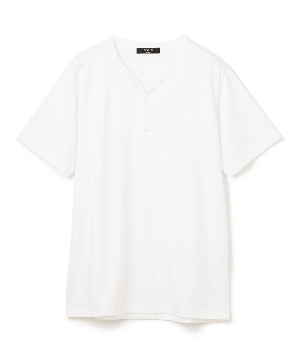 JOSEPH HOMME スビンソフトジャージー　ヘンリーネック半袖カットソー 