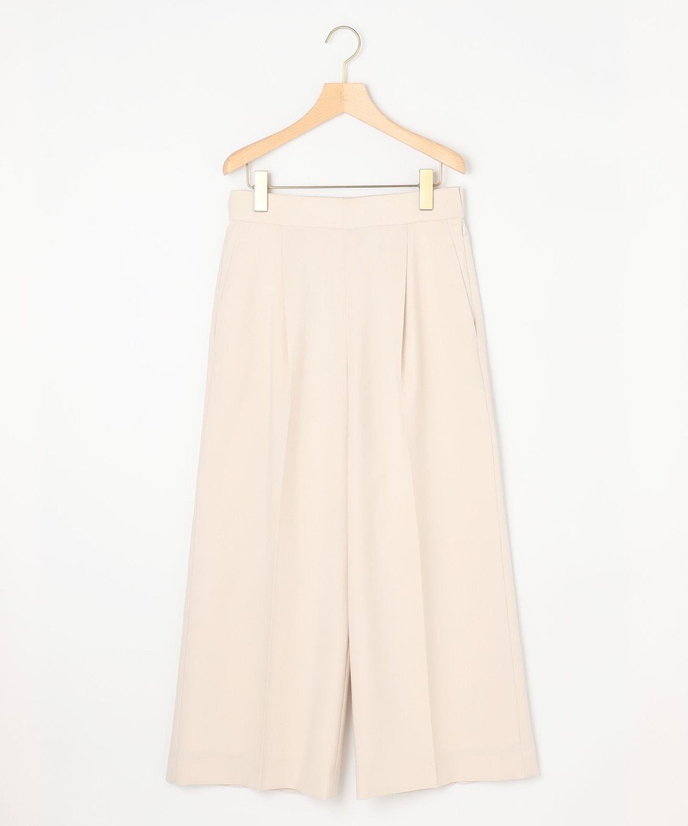 組曲 【美シルエット・ストレッチ・シワになりにくい】オシャクロス ガウチョパンツ 