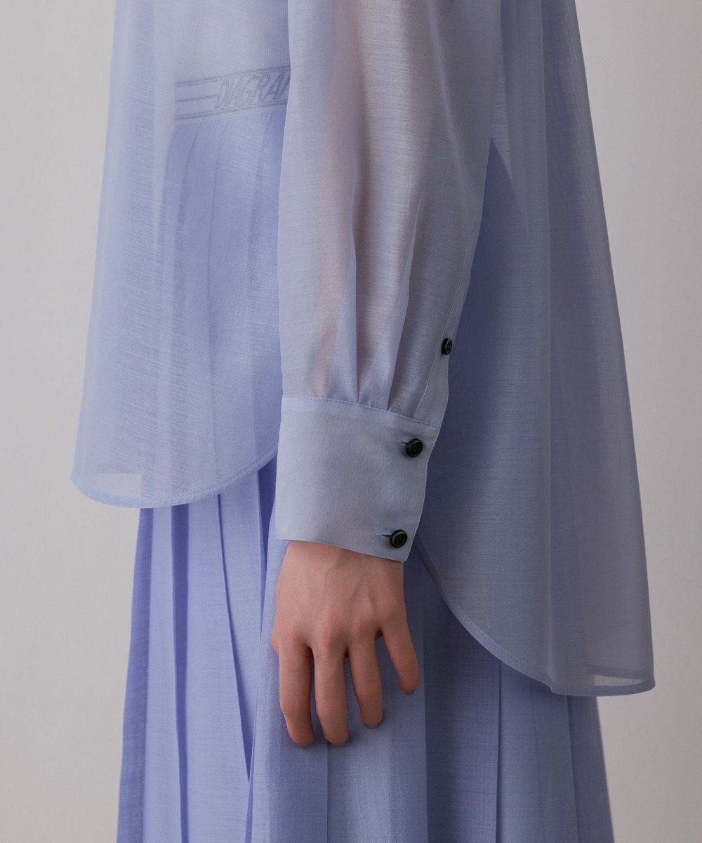 GRACE CONTINENTAL マットシアーシャツ 