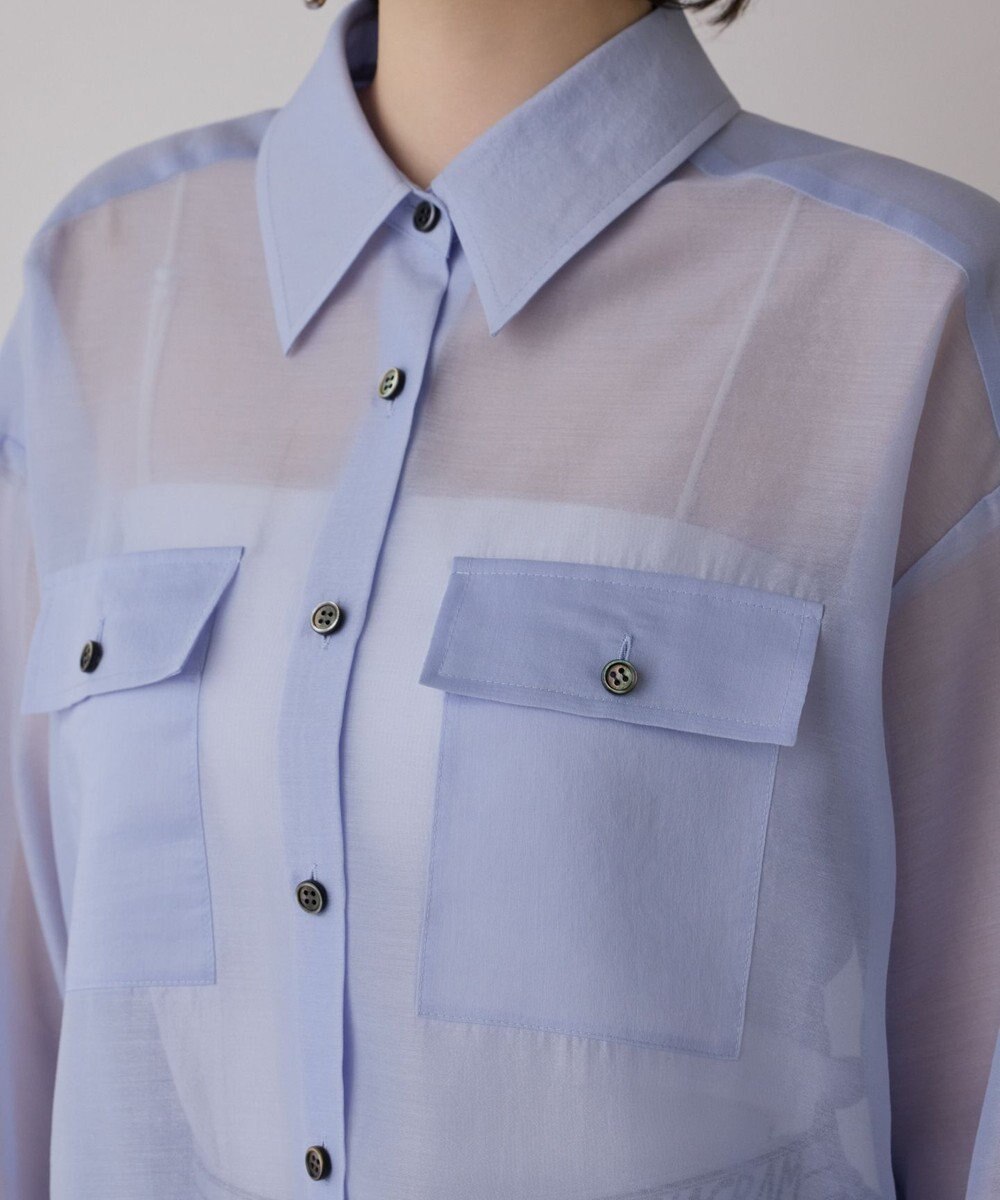 GRACE CONTINENTAL マットシアーシャツ 