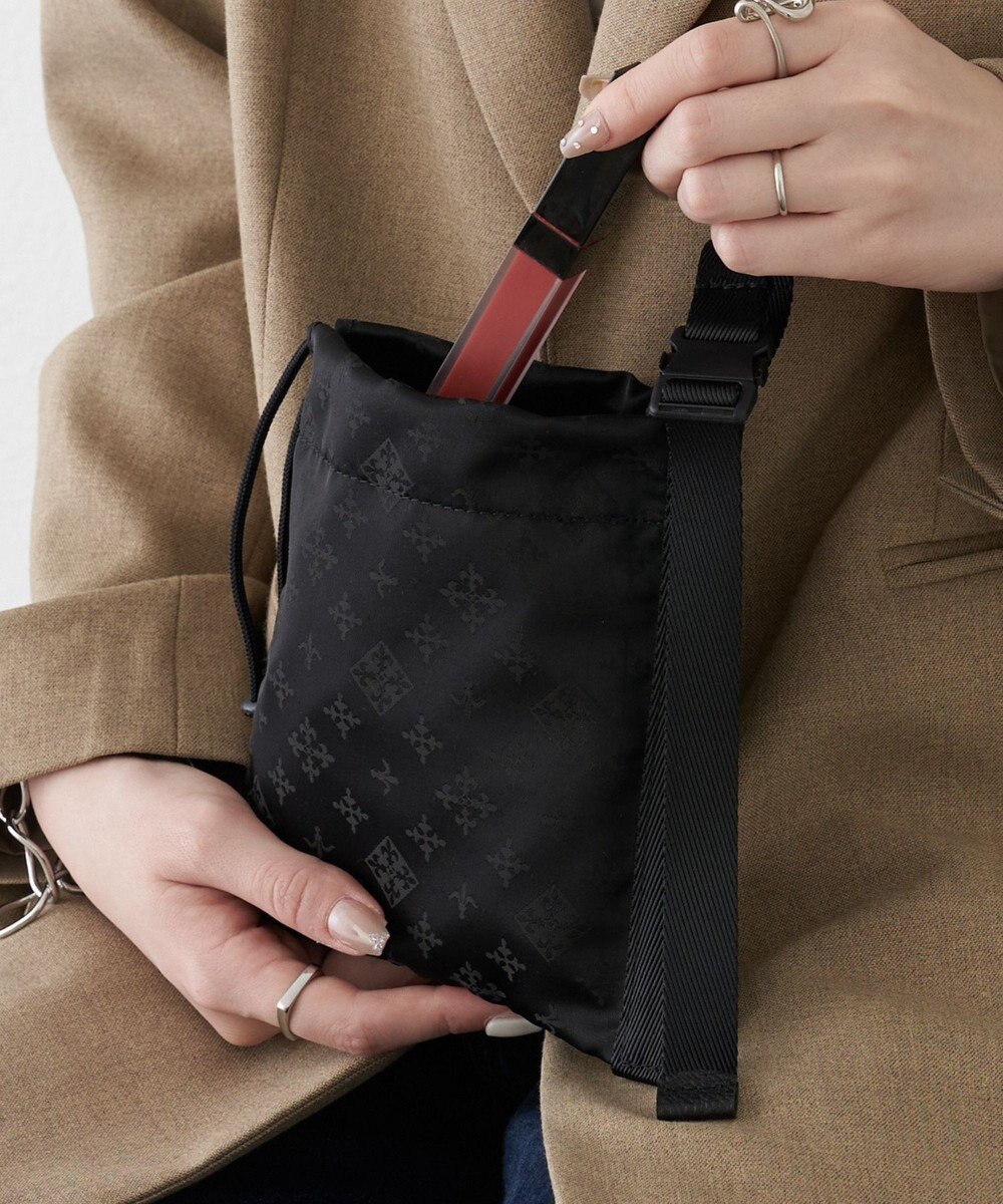 russet ナイロンジャガード巾着ポーチ S(Z-229) 