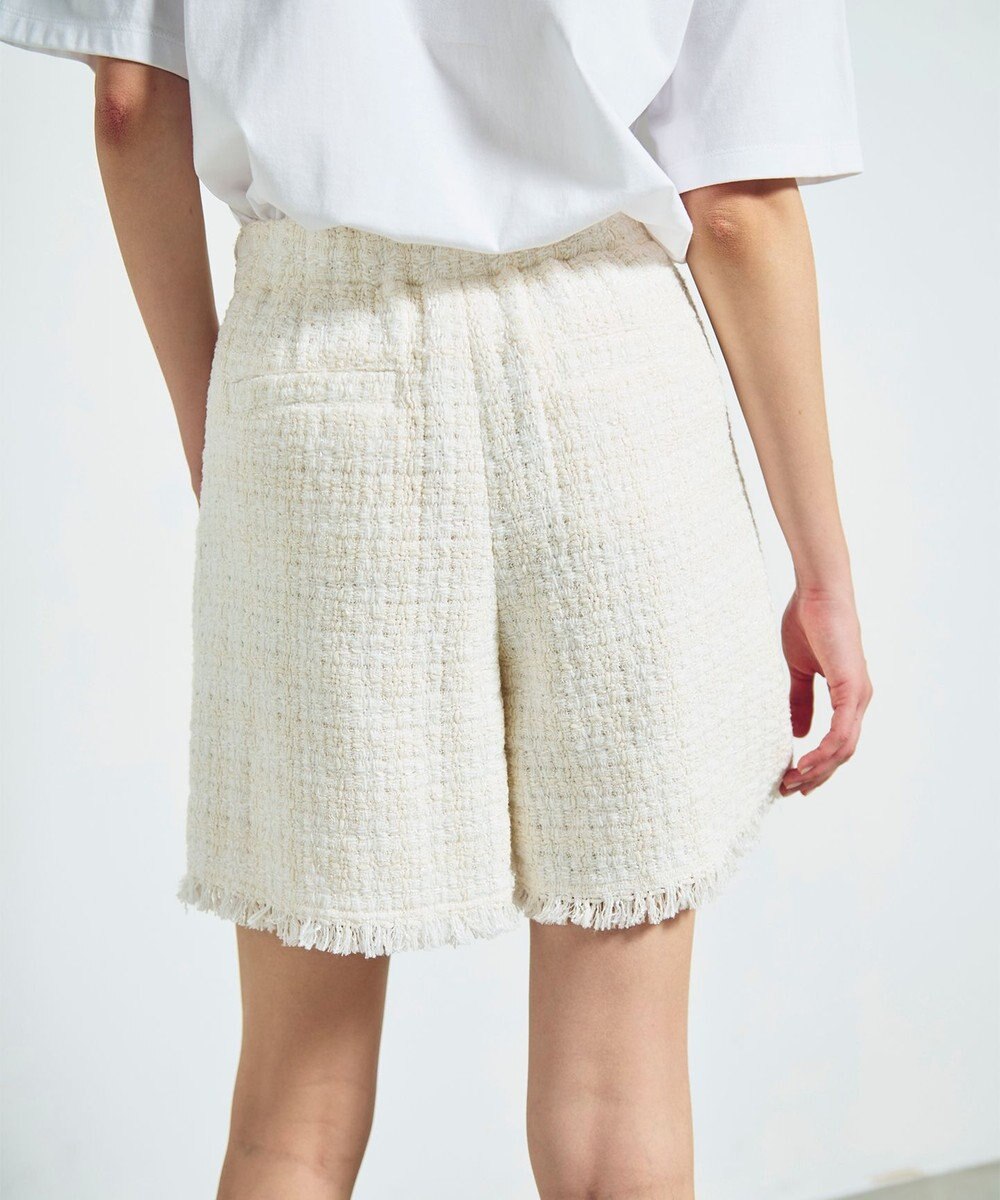 GRACE CONTINENTAL ツイードボックスタックショートパンツ 