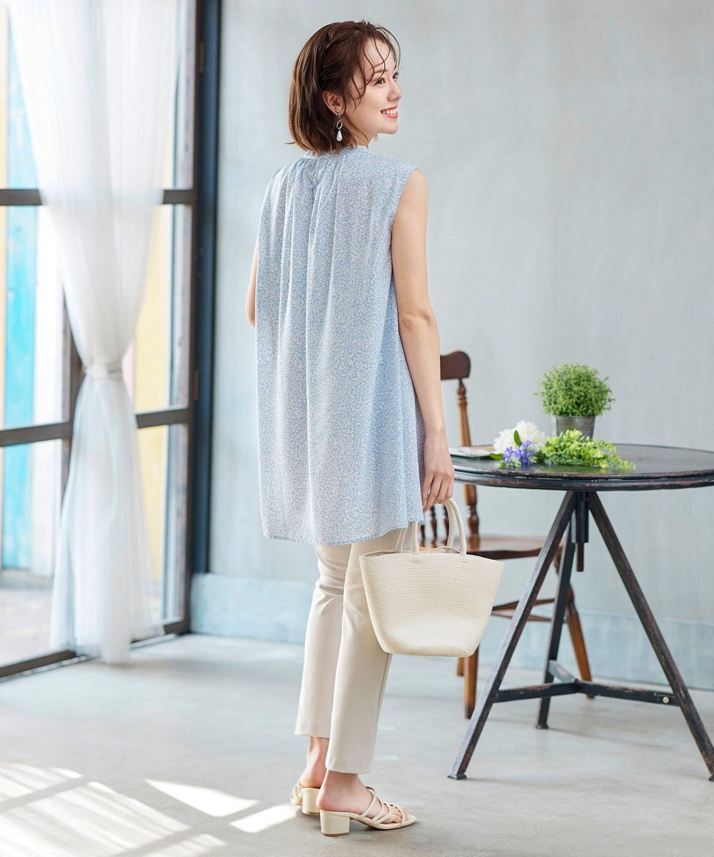 Tiaclasse L 【洗える】体型カバーも叶うAラインギャザーチュニックブラウス 