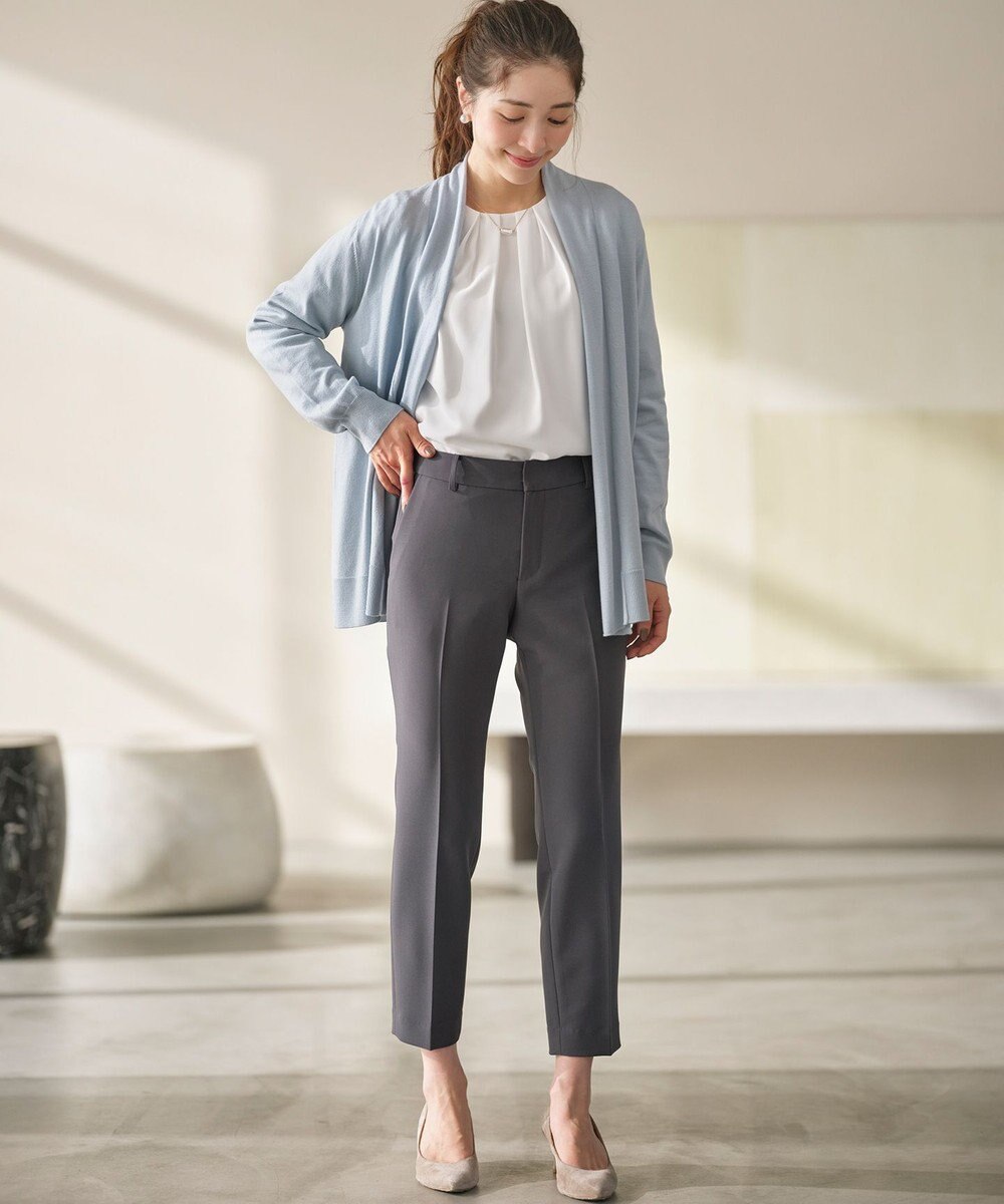 組曲 L 【WEB限定】ベーシックダブルクロス テーパードパンツ 