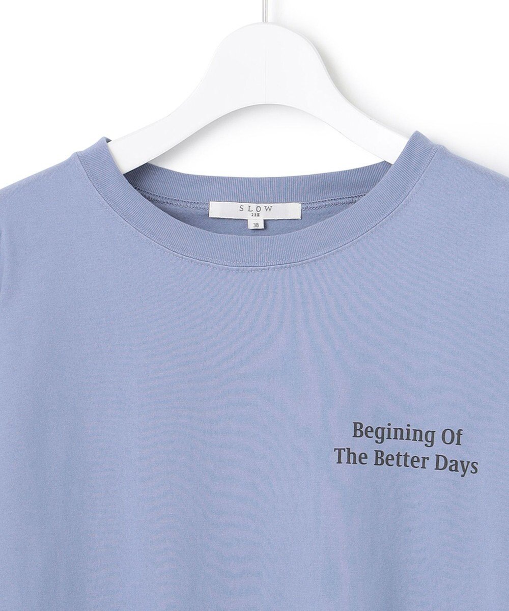 23区 【SLOW】コンパクトシングルジャージー ロゴ Tシャツ 