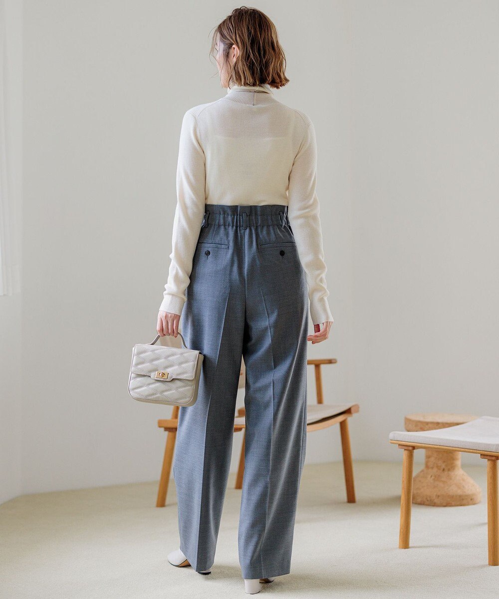 23区 【Oggi1月号/CLASSY.11月号掲載】ウーステッドウール リブタートルネック ニット 