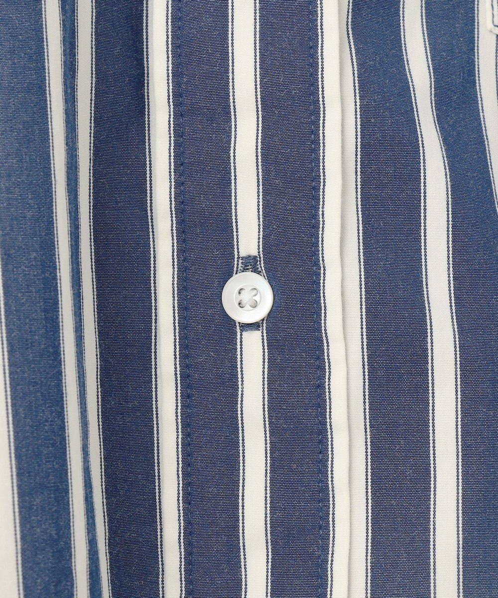 J.PRESS YORK STREET 【UNISEX】ストライプ バンドカラーシャツ 