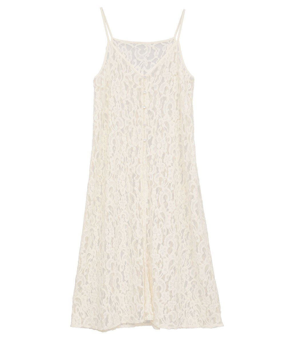 earth music&ecology 起毛レースレイヤードキャミワンピース 