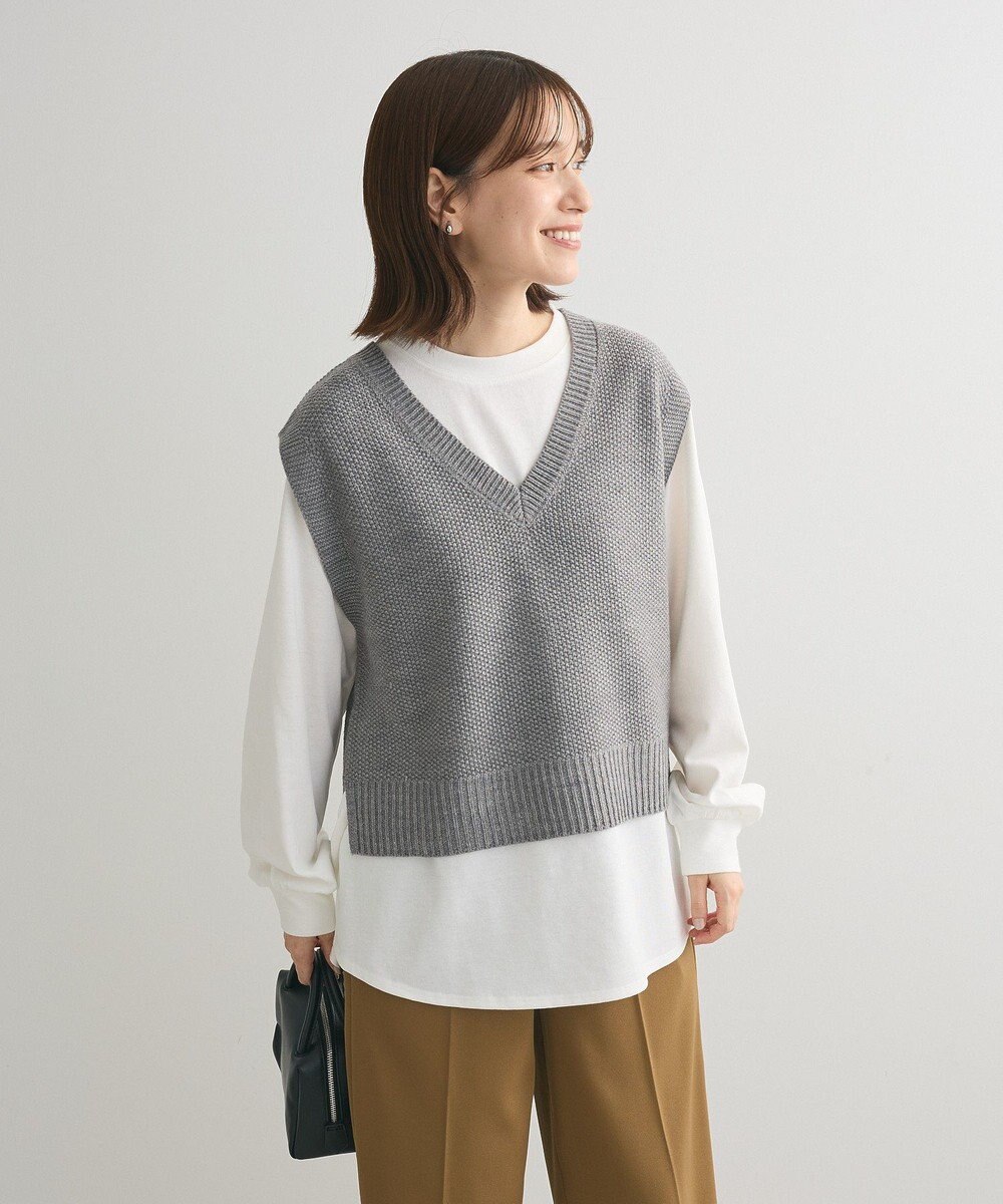 Green Parks ＳＥＴ２点　ニットベスト＋ロンＴＥＥ 