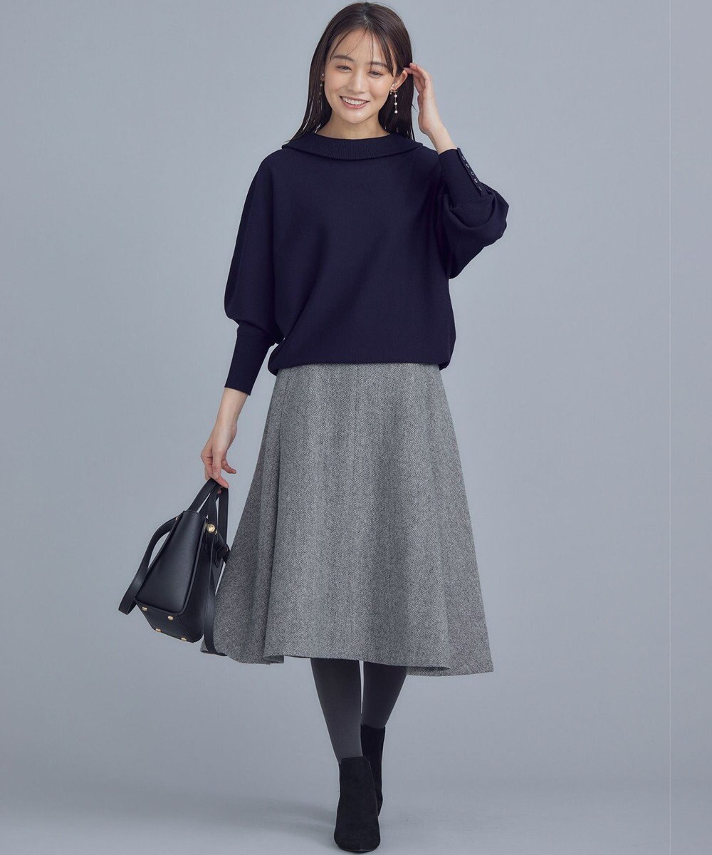 組曲 シックツイード フレアスカート 