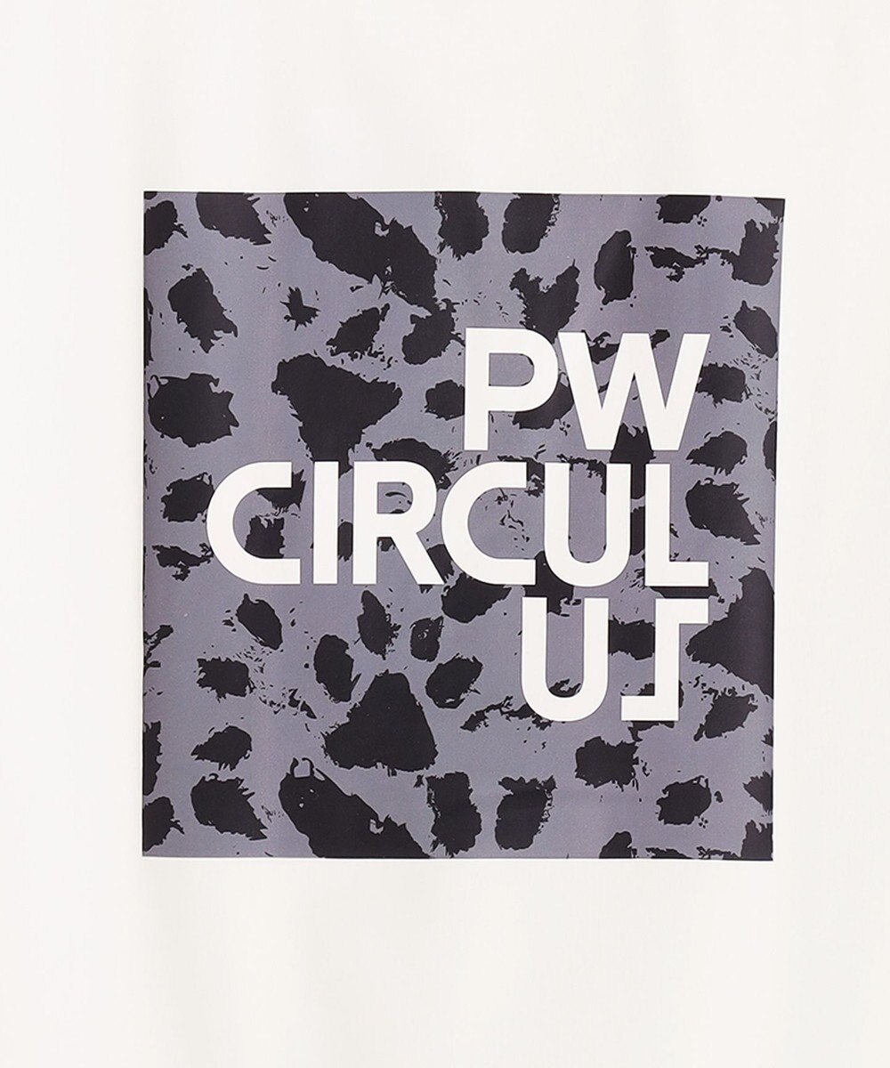 PW CIRCULUS 【MEN】【ストレッチ】バック アニマルプリント ロゴ モックネック シャツ 